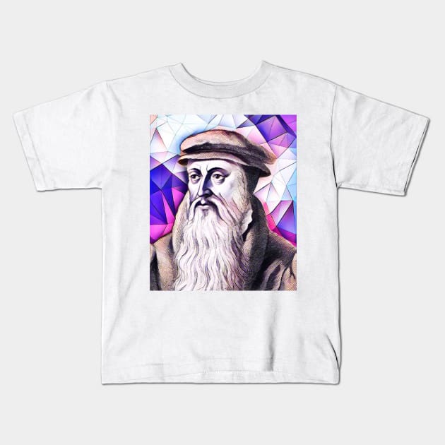 John Knox Pink Portrait | John Knox Artwork 8 Kids T-Shirt by JustLit